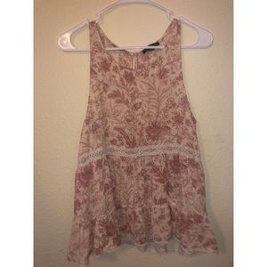 American Eagle Floral Tank (w/lace embellishments)